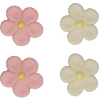 Zucker-Margeriten in Rosa und Weiß - FunCakes - 12 Stück