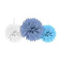 Pom pom Anhänger - 3 Stk.