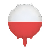 Ballon mit polnischer Flagge, Ø 35 cm