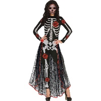 Catrina-Kostüm mit Rosen für Damen