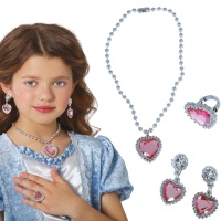 Prinzessin Rosa Herz-Schmuckset