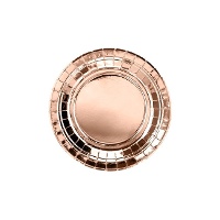 18 cm Teller aus metallisierter Pappe - 6 Stück.