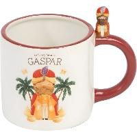 Keramiktasse 414 ml - König Gaspar mit 3D-Figur