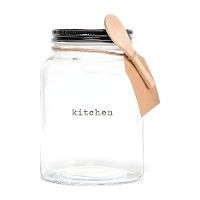 0,9-Liter-Glas mit Löffel Küche