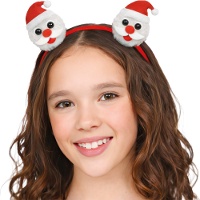 Weihnachts-Haarreif mit Weihnachtsmannfiguren