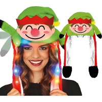 Weihnachtliche Elfenmütze mit beweglichen Ohren