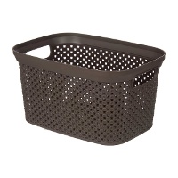 Badezimmer-Organizer 23 x 16 x 12,5 cm mit Griffen, braun