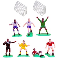 Fußball-Tortendekoration mit Toren - PME - 9 Stück