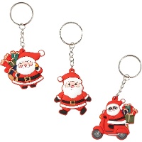 Schlüsselanhänger mit Weihnachtsmann-Motiv - 1 Stück