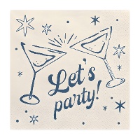 Servietten 'Let's party!' 16,5 x 16,5 cm - 20 Stück