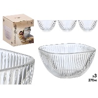 Aperitif-Schälchen, 11,5 cm, mit Streifenmuster - 3er-Set