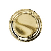 Metallische Pappteller 23 cm - 6 Stück.