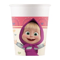 Pappbecher mit Masha y el oso?Motiv - 8 Stück