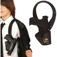 Schwarzer Polizei-Polizeikoffer mit Kinderpistole
