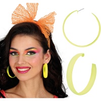 Creolen im Neon-Look - 1 Paar