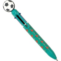 Mehrfarbiger Kugelschreiber mit Fußball