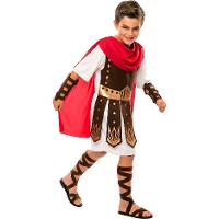 Römischer Soldat Kostüm mit Umhang für Kinder