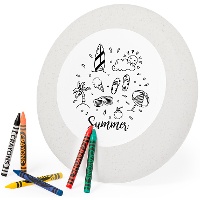 Frisbee zum Ausmalen mit Wachsmalstiften