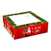 33 x 33 x 7,5 cm Schachtel für dekorierten Weihnachtsmannkuchen