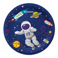 Astronautensammelteller 18 cm - 8 Stück