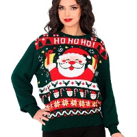 Weihnachtsmann Ho Ho Ho Ho Weihnachtspulli für Frauen