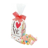 Beutel mit sortierten Marshmallows Love 140 gr