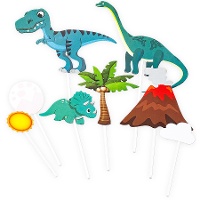 Dinosaurier-Vulkangipfel für Kuchen - 8 Stück