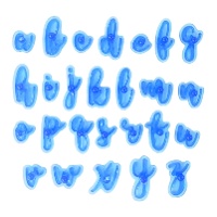 Set von Markierungsstempeln für Kekse mit Kleinbuchstaben