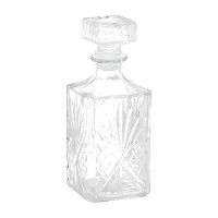 0,90 L Glasflasche mit graviertem Rautenmuster