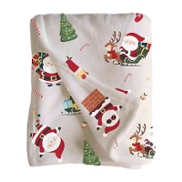 Weihnachtsdecke mit Weihnachtsmannmotiv, 1,50 x 1,25 m