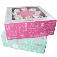 32 x 32 x 11,5 cm Zitate Kuchenbox - 2 Stück