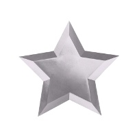 27 cm Metallic-Sternteller - 6 Stk.