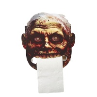 Toilettenpapierhalter mit Zombiegesicht
