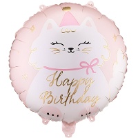 Happy Birthday Kitty-Folienballon, 35 cm