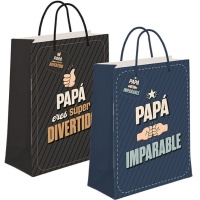 Geschenktasche 32 x 26 x 10 cm von Lustigem Papa - 1 Stück