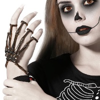 Silbernes Skeletthand-Armband