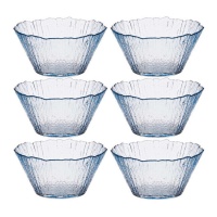 Schale aus blauem Glas, 16 cm - 6 Stück