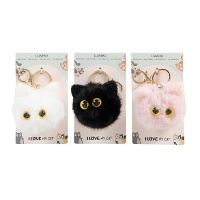 Plüsch-Katzen-Schlüsselanhänger - 1 Stück