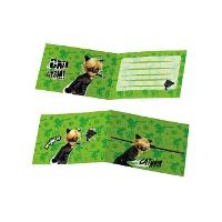 Einladungen von Cat Noir - 6 Stück