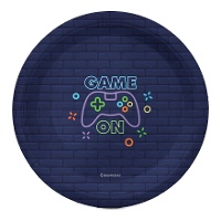 Game On Videospiele Teller 18 cm - 8 Stück