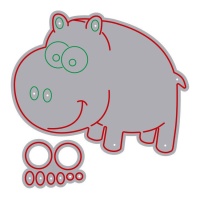 Hippo-Stanzform Zag - Misskuty - 2 Stück