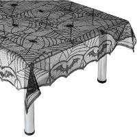 Tischtuch mit Spinnweben- und Fledermausmuster, 1,60 x 1,20 m