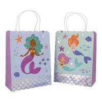 Geschenktüten mit Magischen Meerjungfrauen 27 x 20 cm - 6 Stück