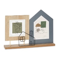 Hausförmiger Fotorahmen für 2 Fotos