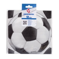 Fußballservietten, Ballmotiv, 16,5 x 16,5 cm - 12 Stück