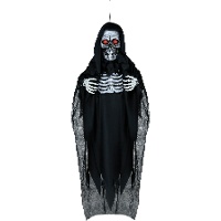 Rotäugiges Skelett-Anhänger mit Licht und Ton, 1,80 m