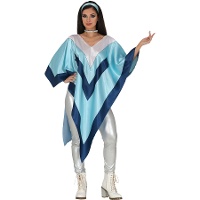 Erwachsenen-Poncho im Disco-Stil