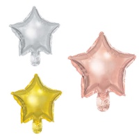 19 cm bunter Stern-Ballon - PartyDeco - 25 Stück