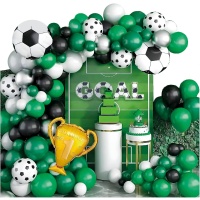Fußballballon-Kit mit Pokal - 100 Stück