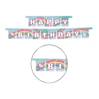Einhorn Magic Happy Birthday Kranz - 3 m